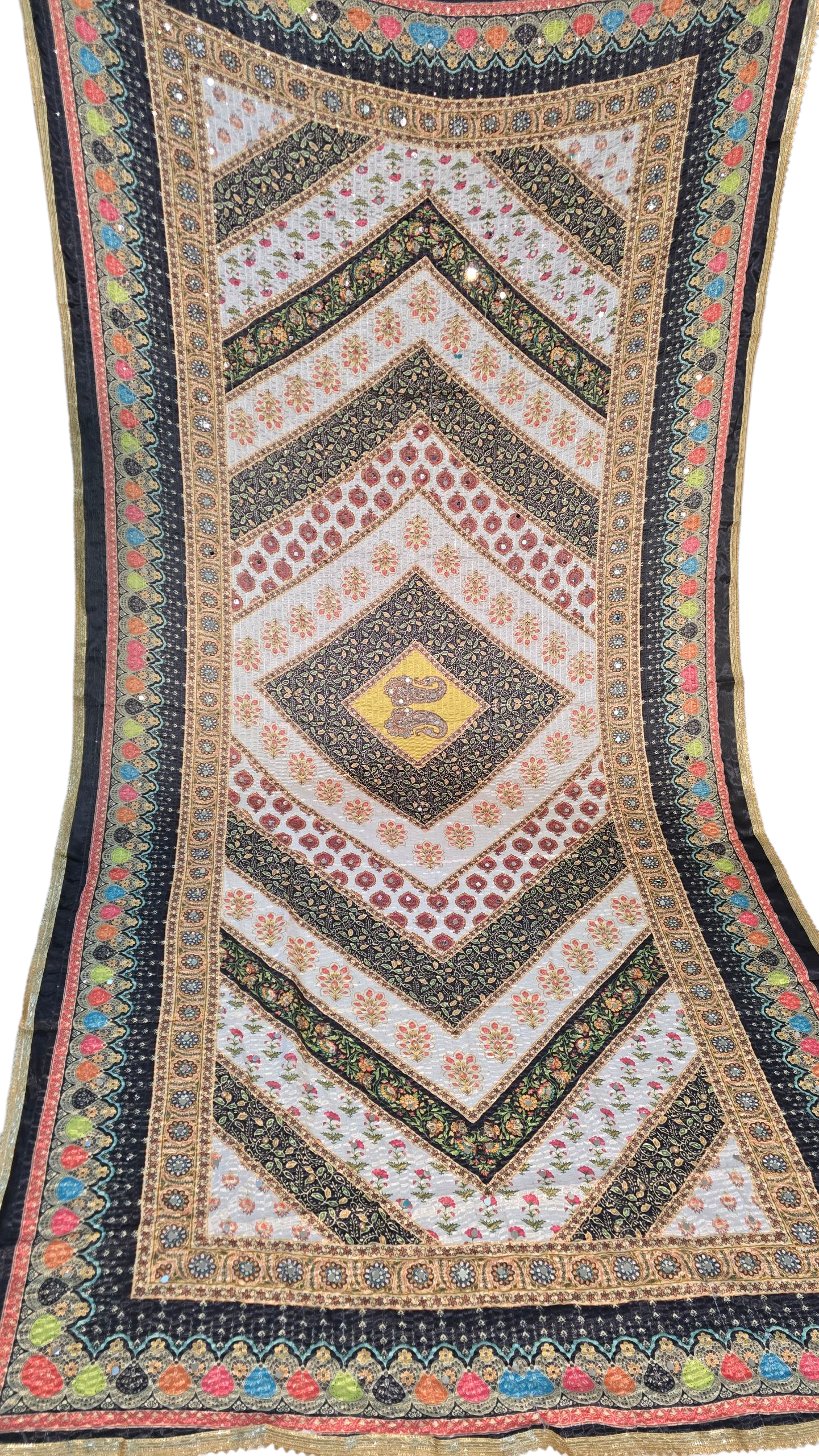 Dupatta multi colour shawl designer everyday traditional