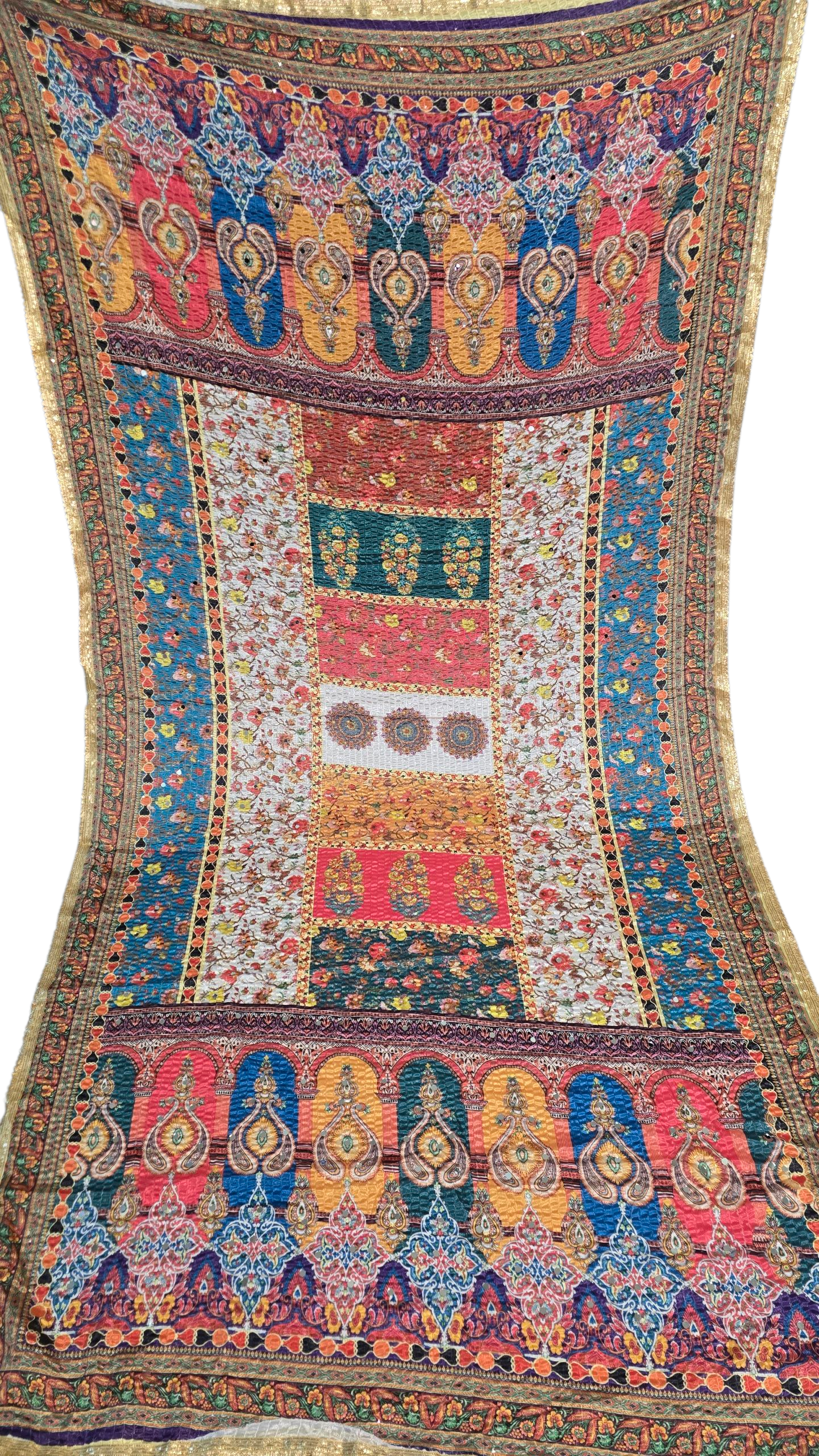 Dupatta multi colour shawl designer everyday traditional