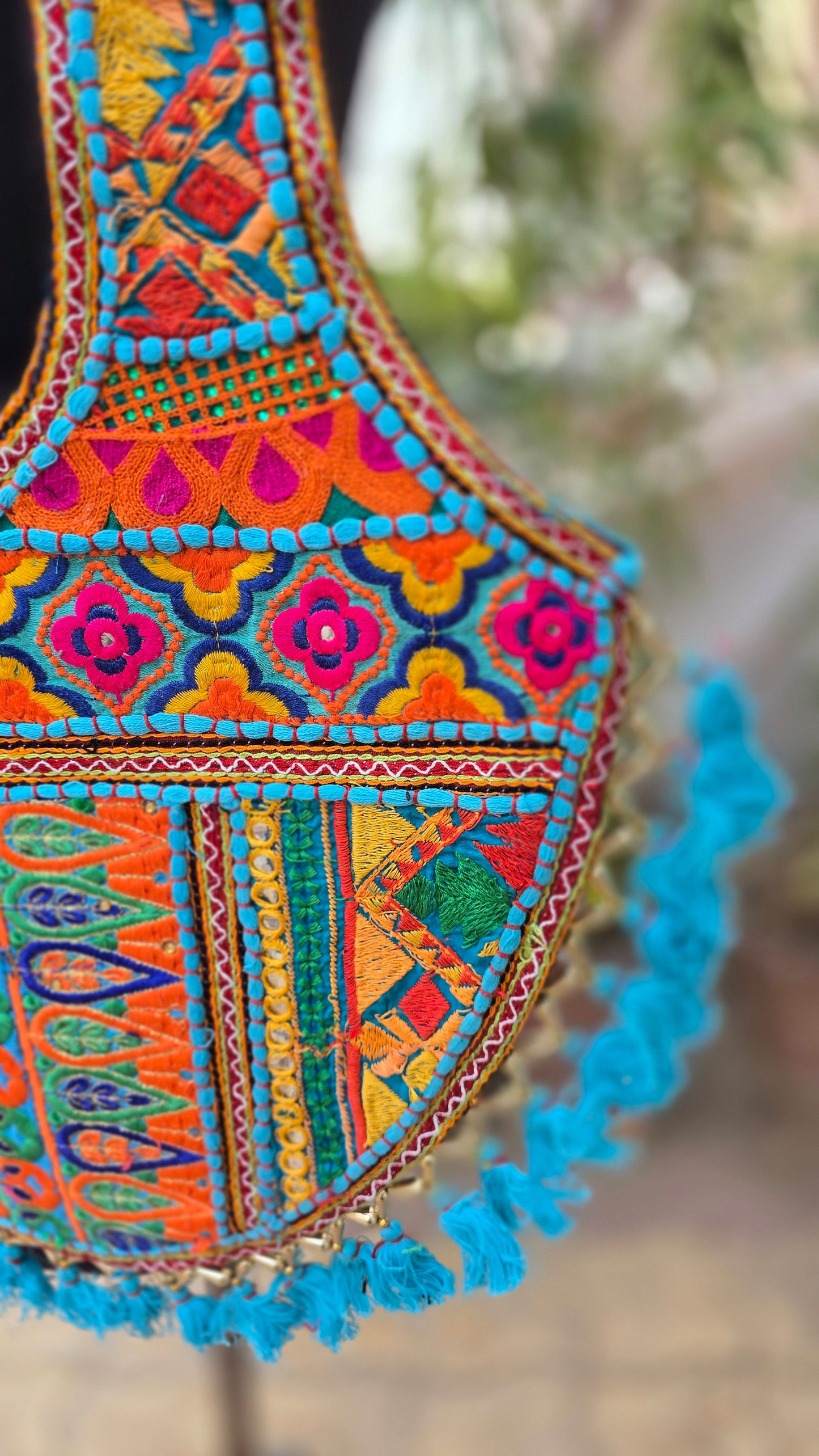 Banjara shoulder bag handmade tassels bag