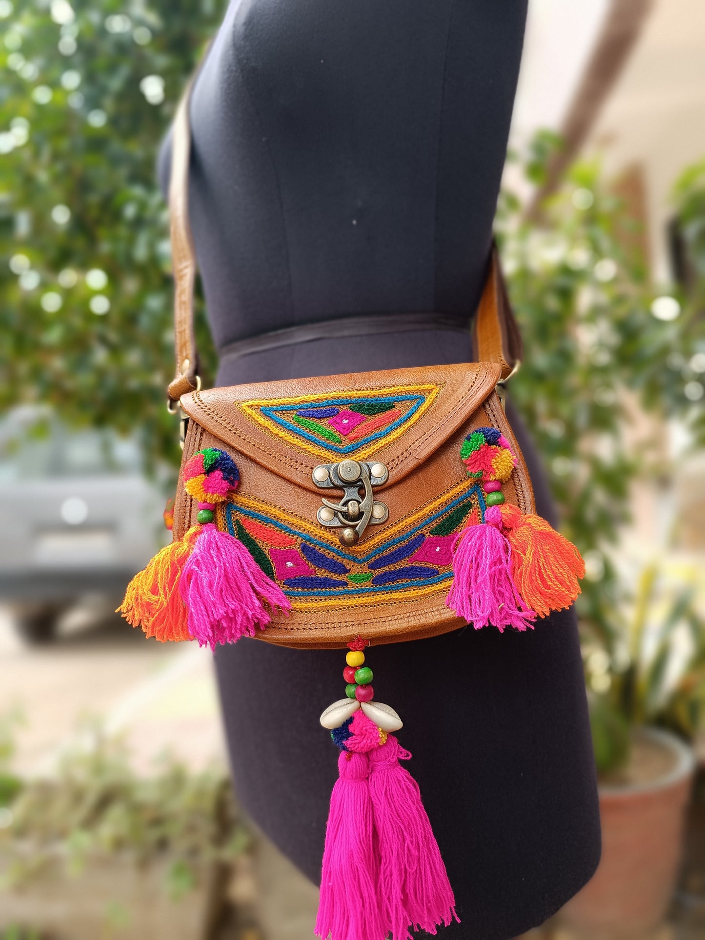 Genuine leather bag sling bag handbag purse Banjara Bag