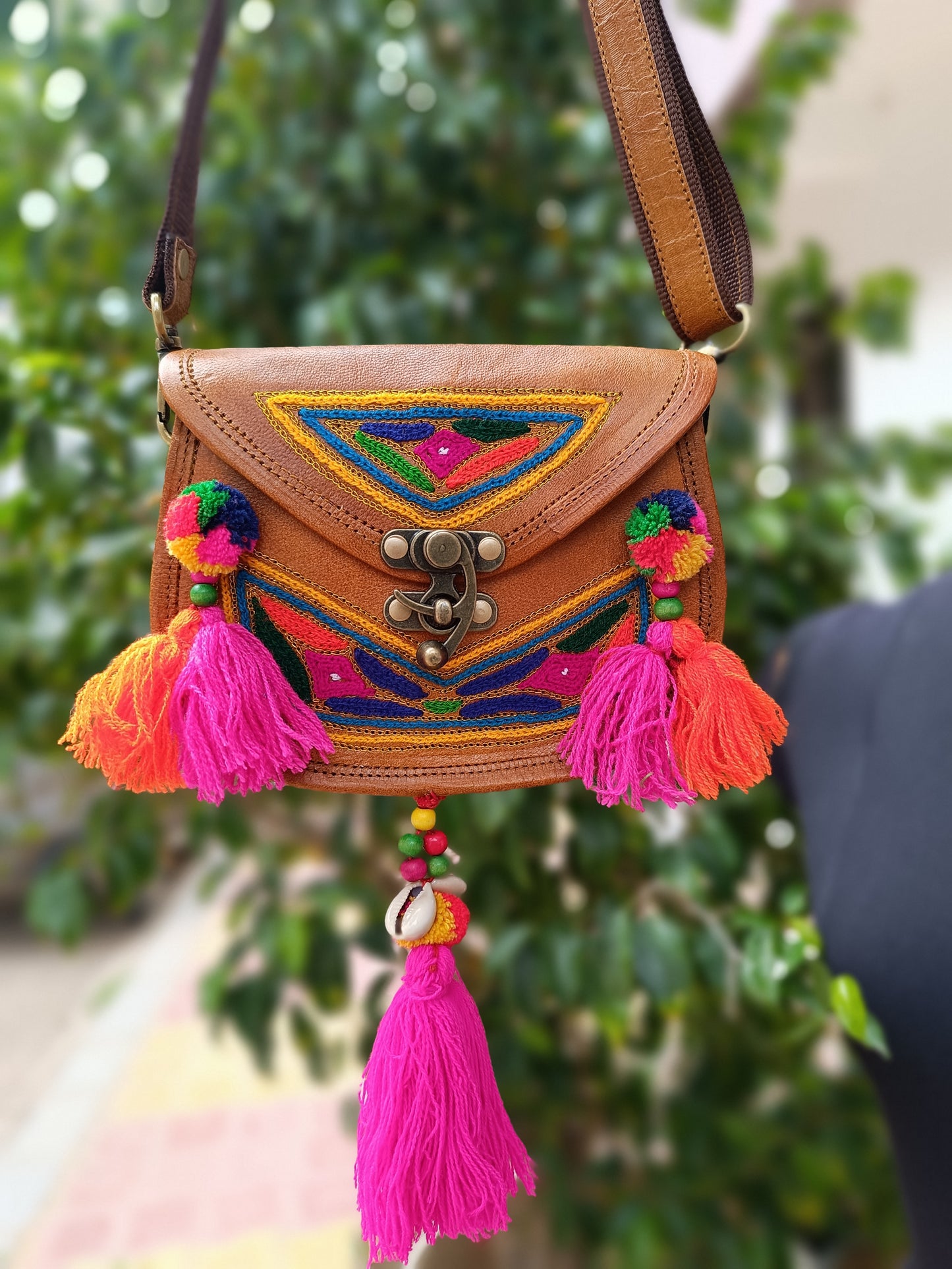 Genuine leather bag sling bag handbag purse Banjara Bag