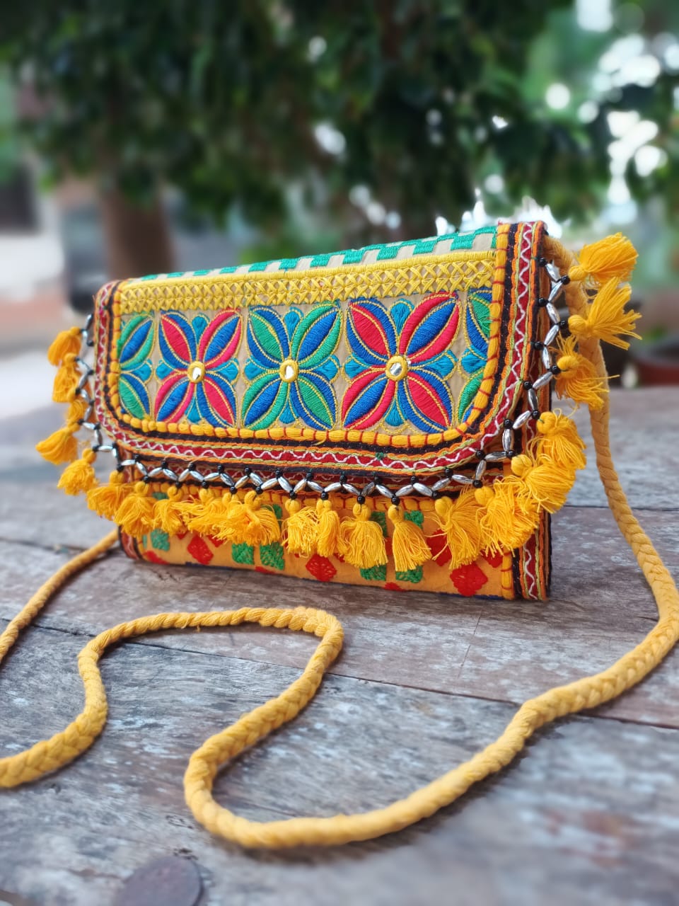 Banjara bag sling bag Yellow colour