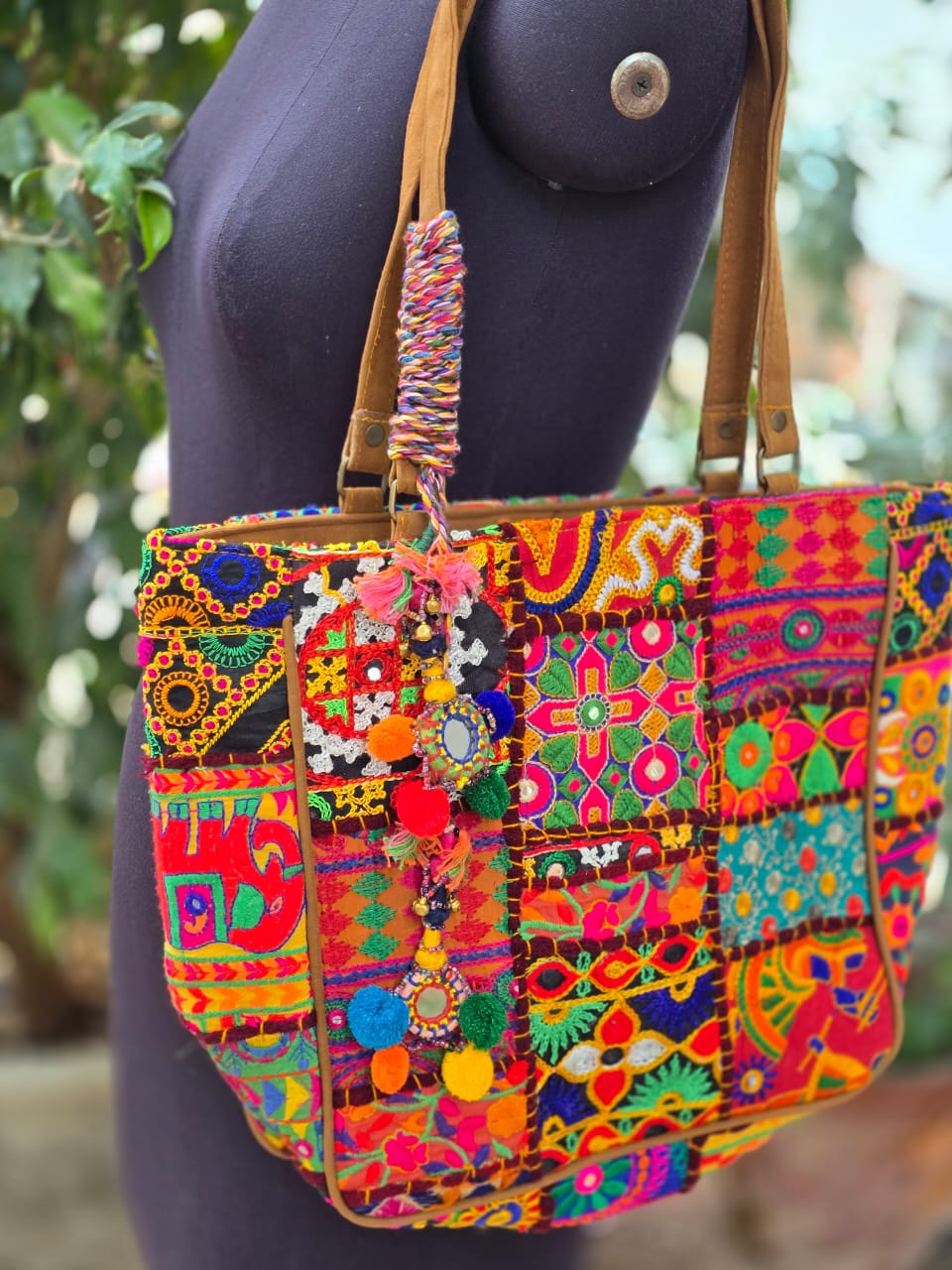 Banjara shoulder bag handmade tassels bag Patch Work
