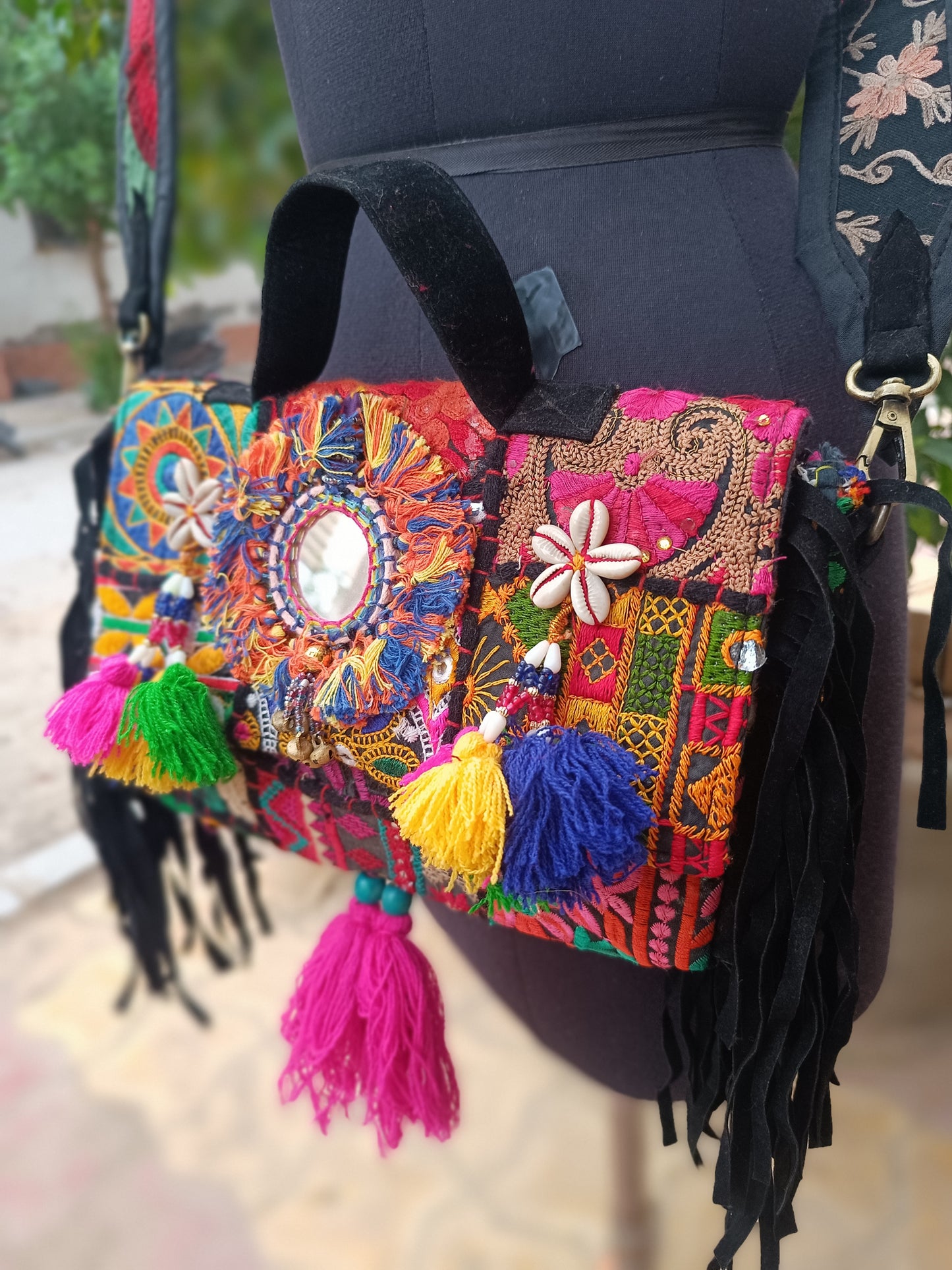 Banjara bag sling bag mirror work embroidery patch work bag