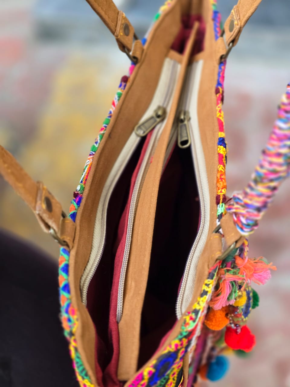 Banjara shoulder bag handmade tassels bag Patch Work