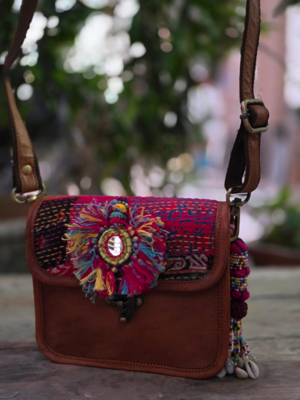 Genuine leather bag sling bag handbag purse Banjara Bag