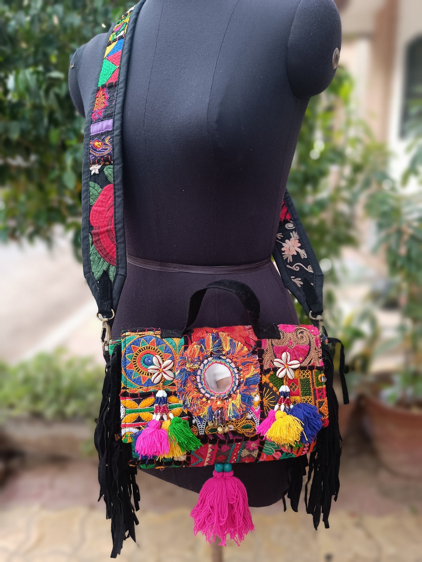 Banjara bag sling bag mirror work embroidery patch work bag
