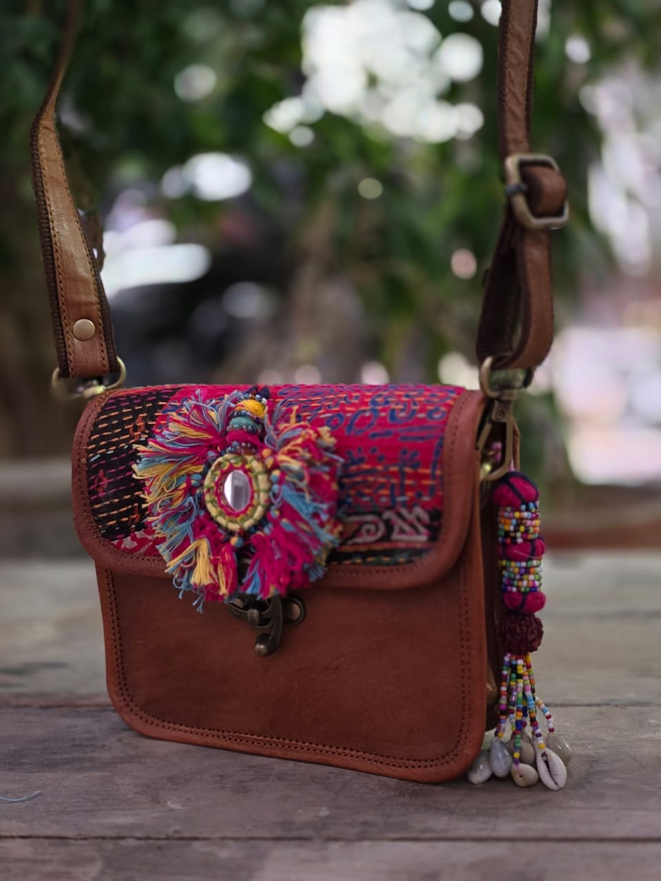 Genuine leather bag sling bag handbag purse Banjara Bag