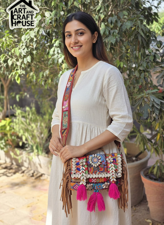 Banjara bag sling bag mirror work embroidery patch work bag