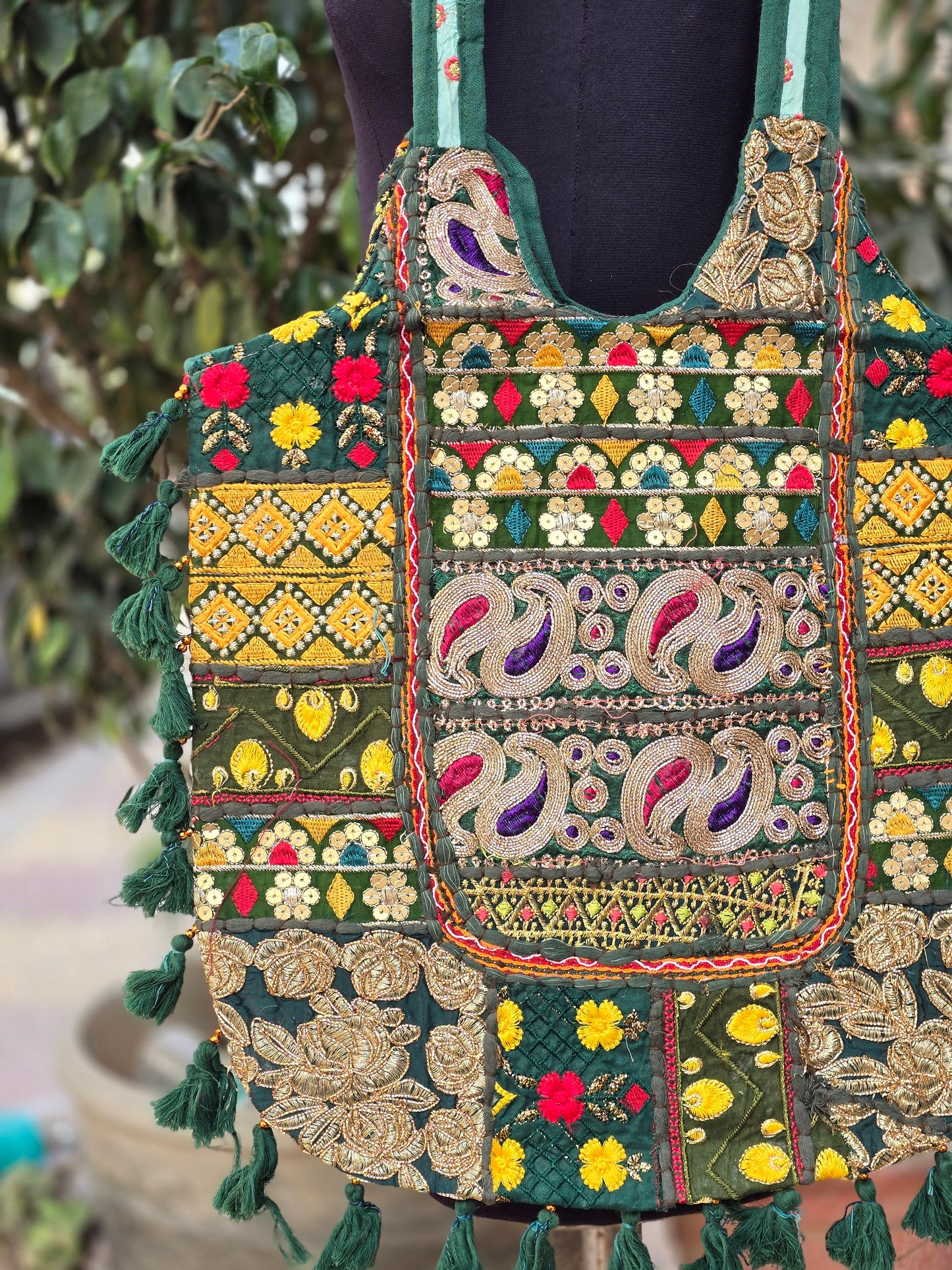 Banjara shoulder bag handmade tassels bag
