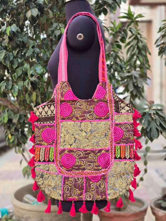 Banjara shoulder bag handmade tassels bag
