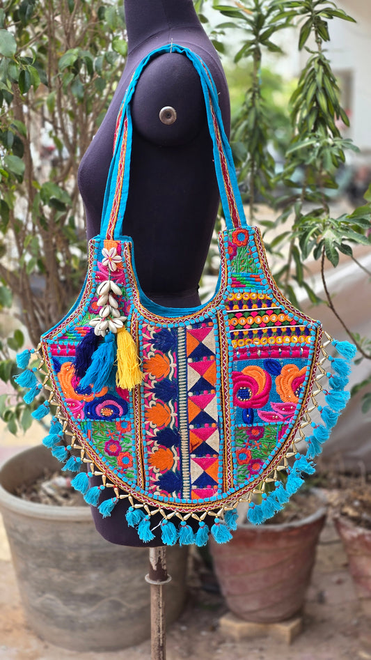 Banjara shoulder bag handmade tassels bag