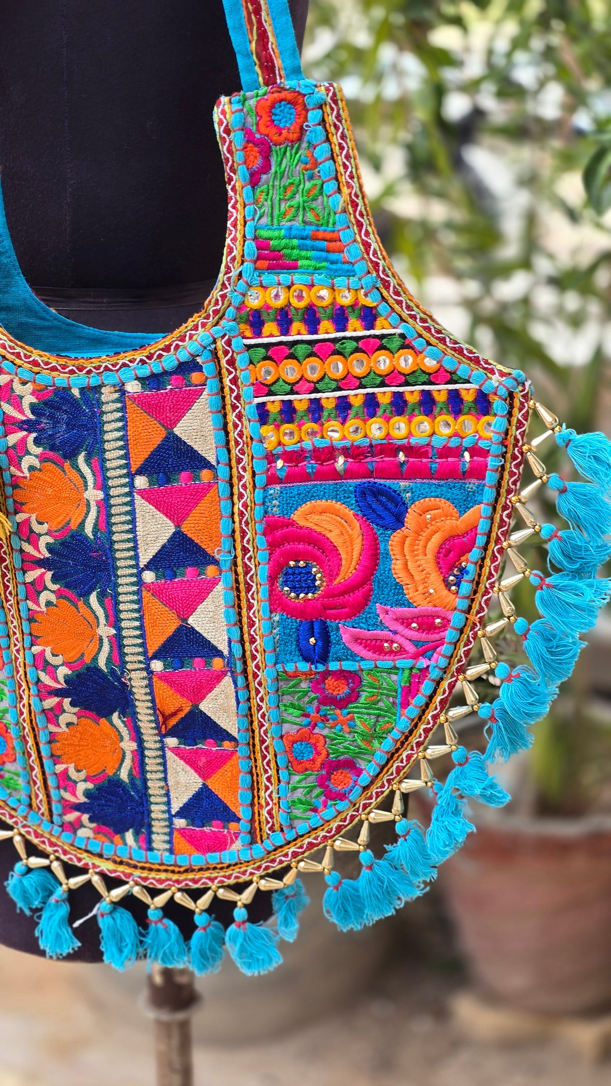 Banjara shoulder bag handmade tassels bag