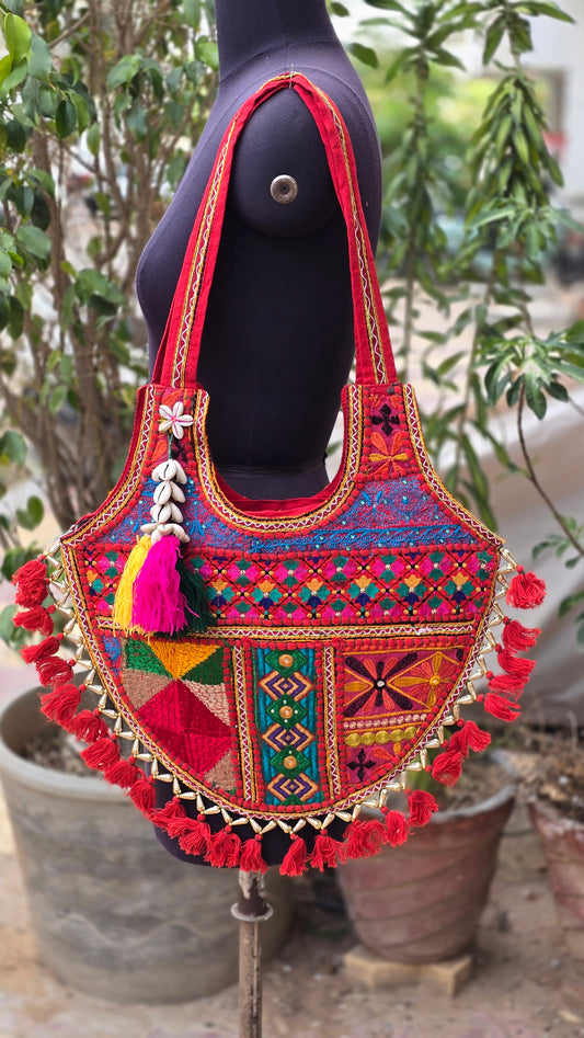 Banjara shoulder bag handmade tassels bag