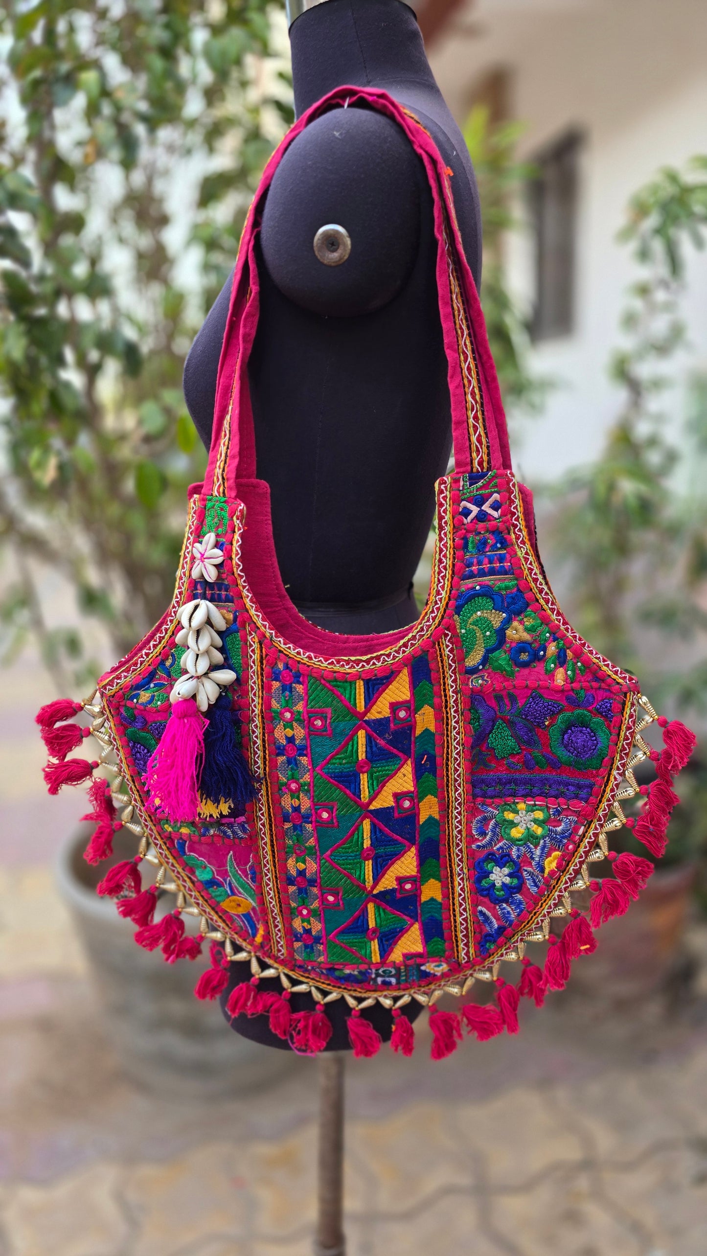 Banjara shoulder bag handmade tassels bag