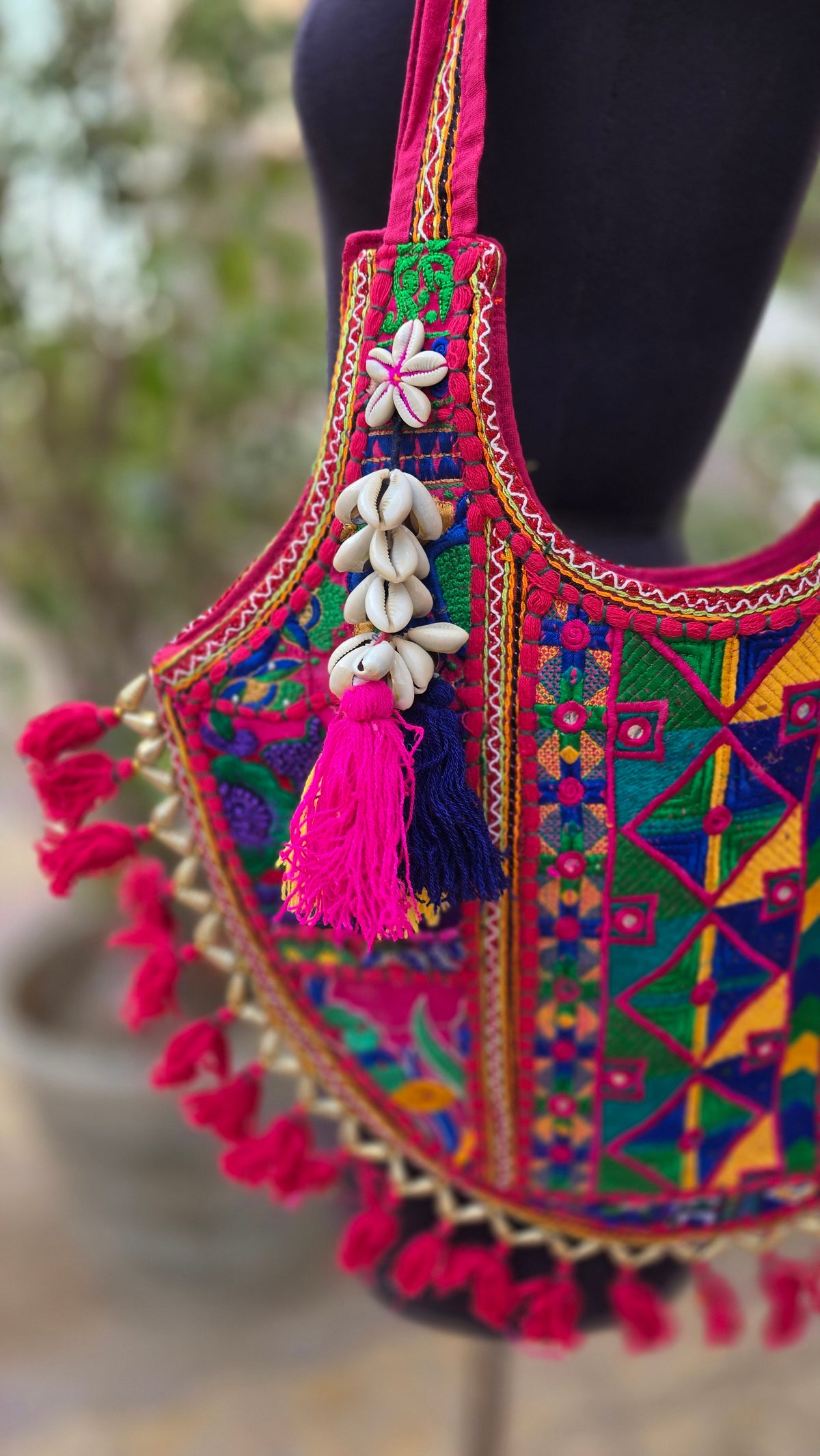 Banjara shoulder bag handmade tassels bag
