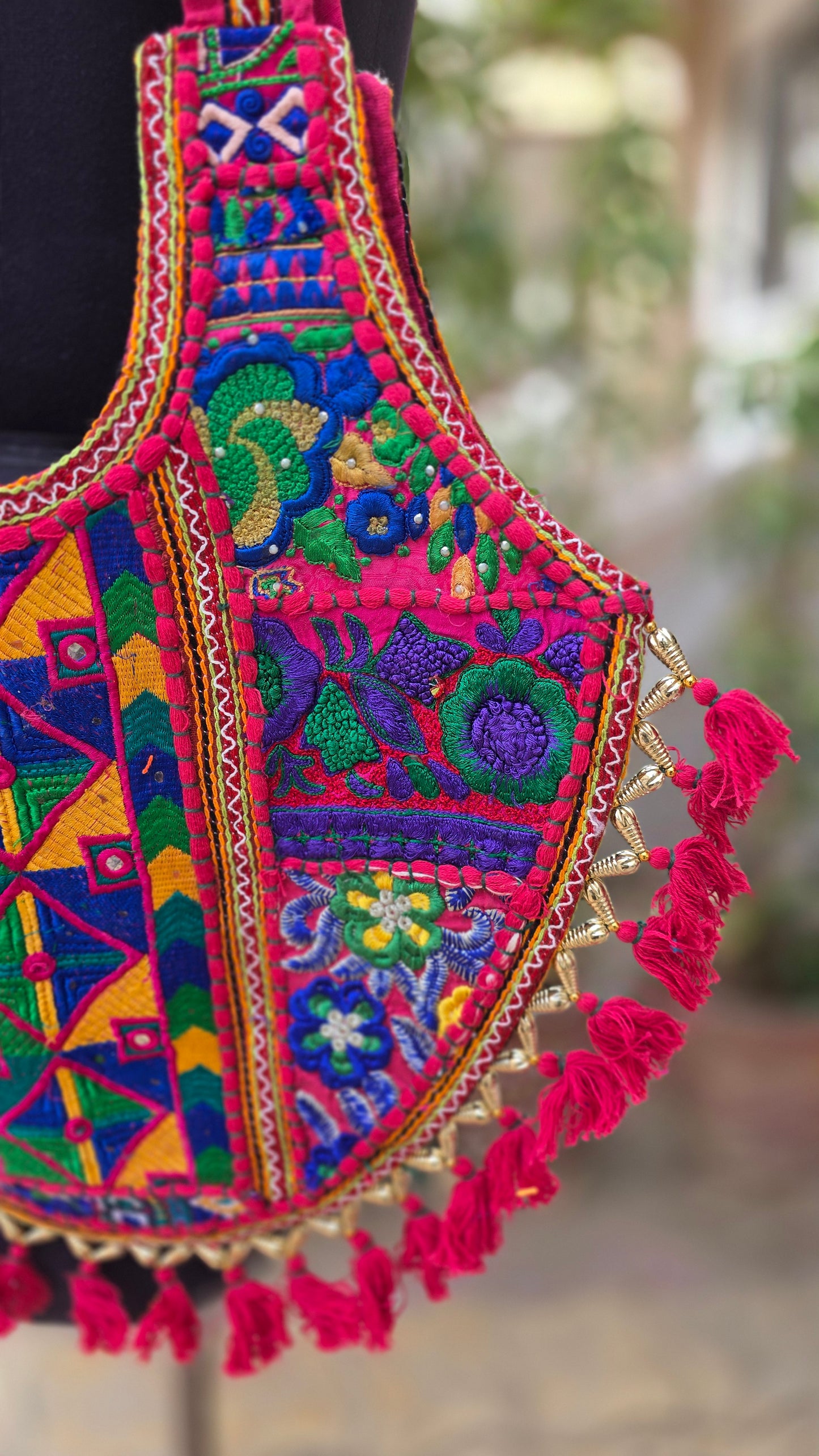 Banjara shoulder bag handmade tassels bag