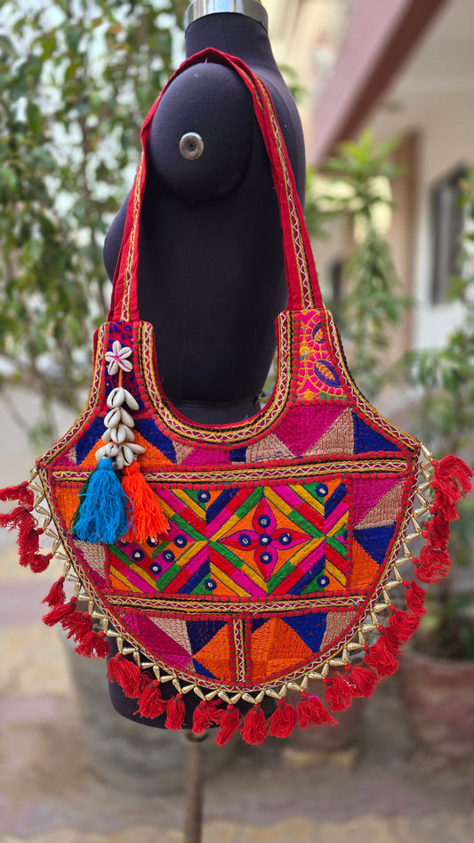 Banjara shoulder bag handmade tassels bag