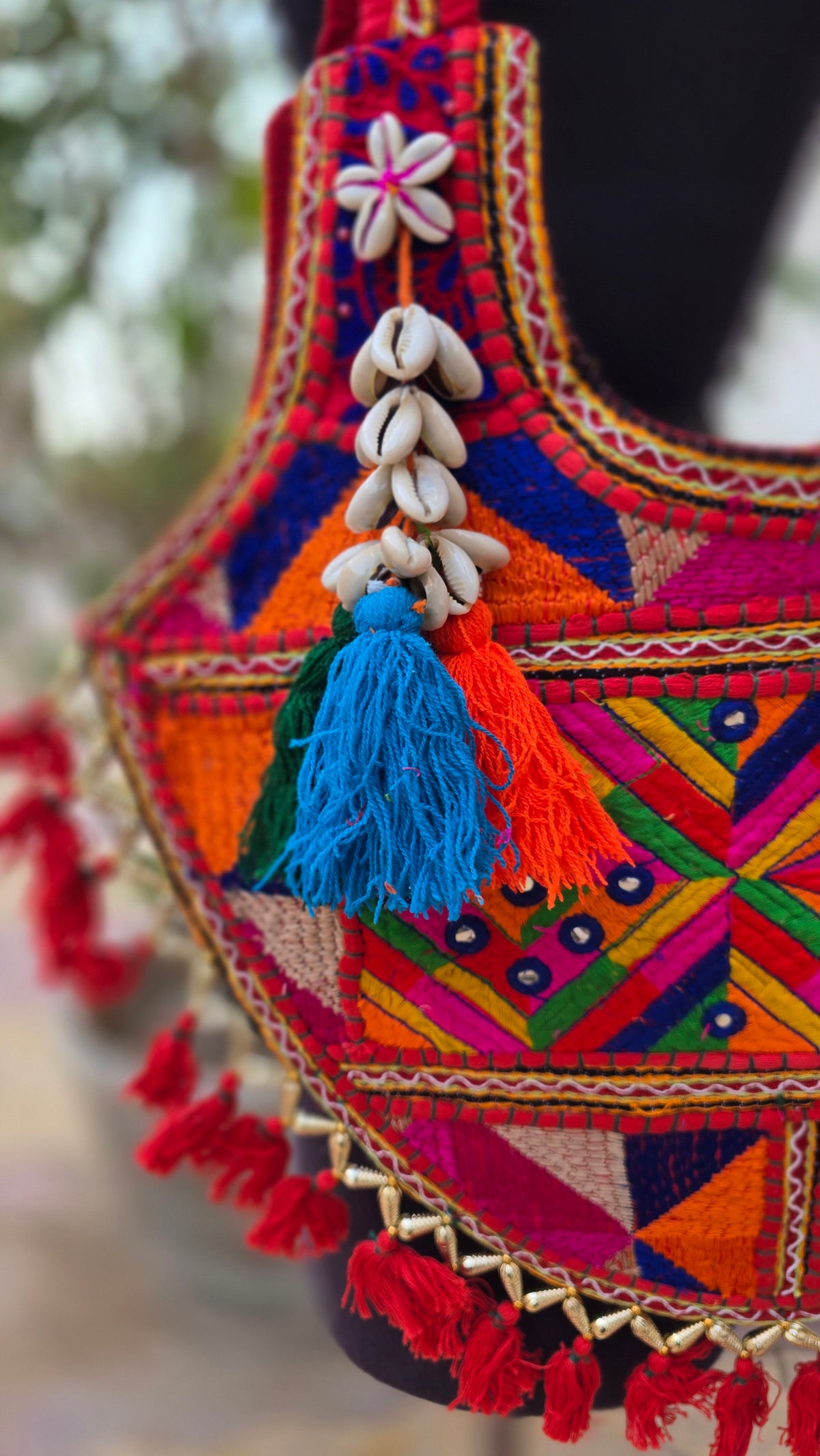 Banjara shoulder bag handmade tassels bag