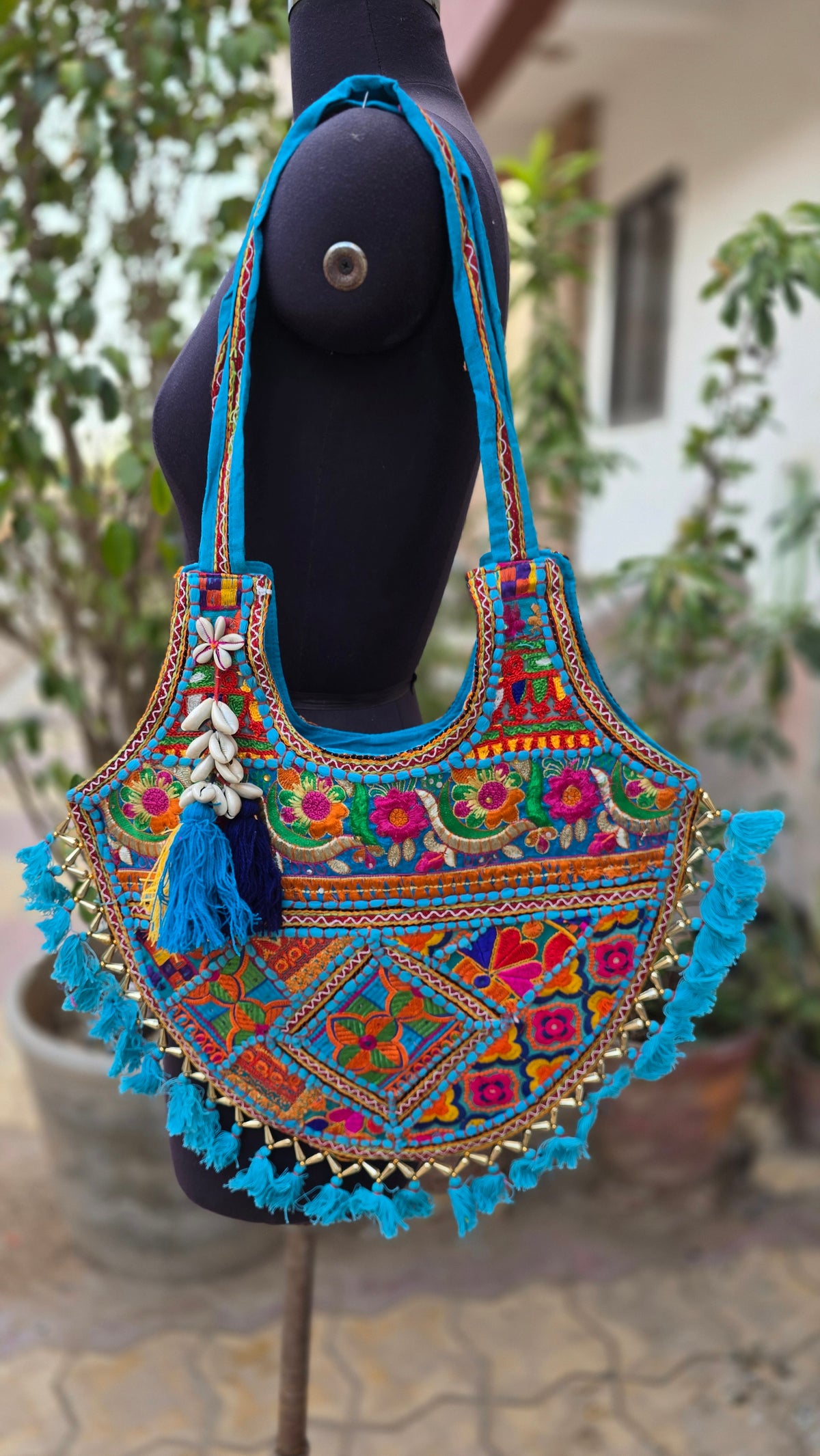 Banjara shoulder bag handmade tassels bag