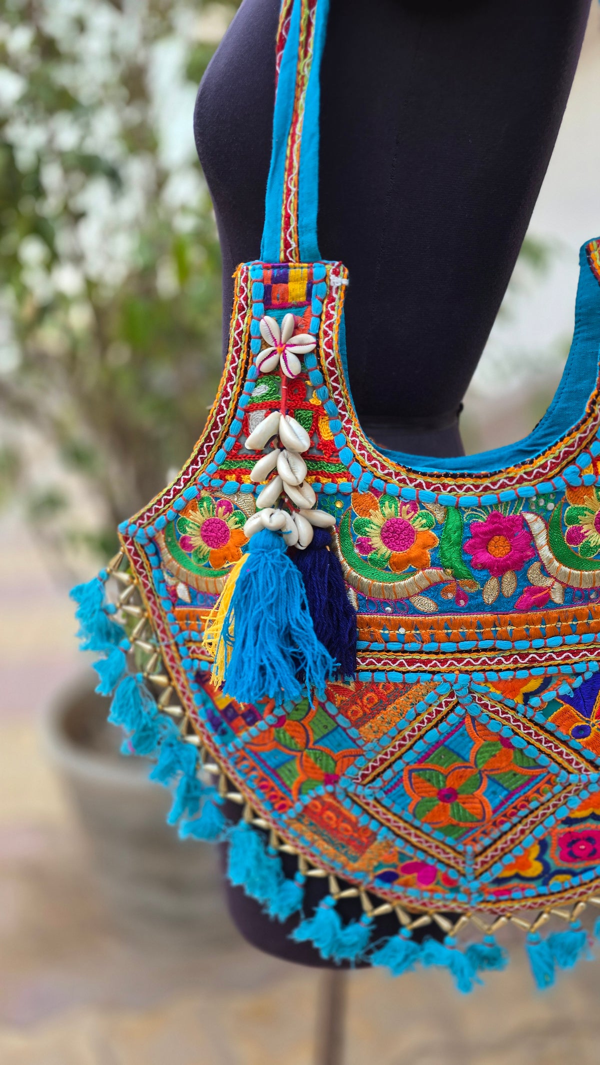 Banjara shoulder bag handmade tassels bag