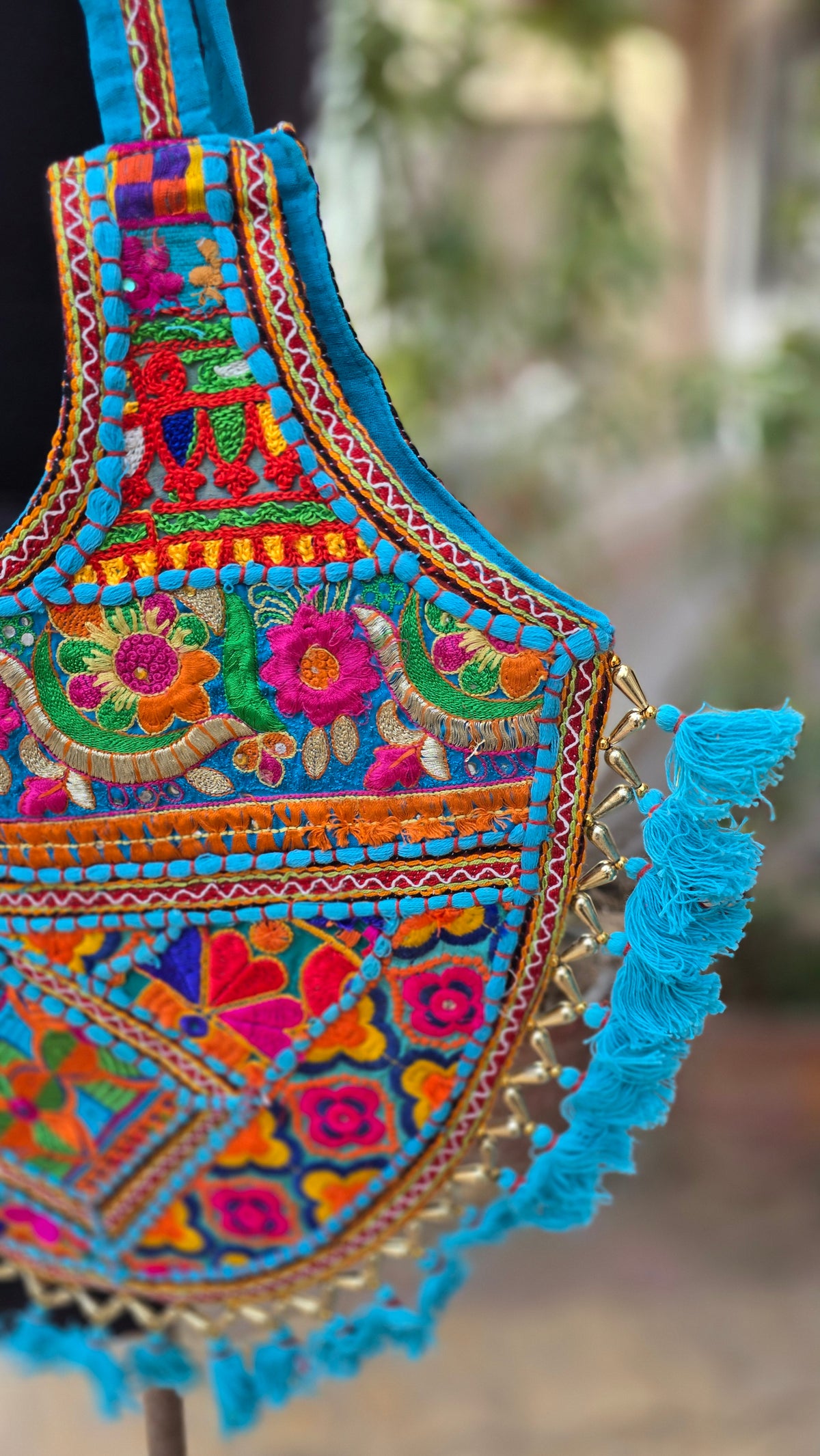 Banjara shoulder bag handmade tassels bag