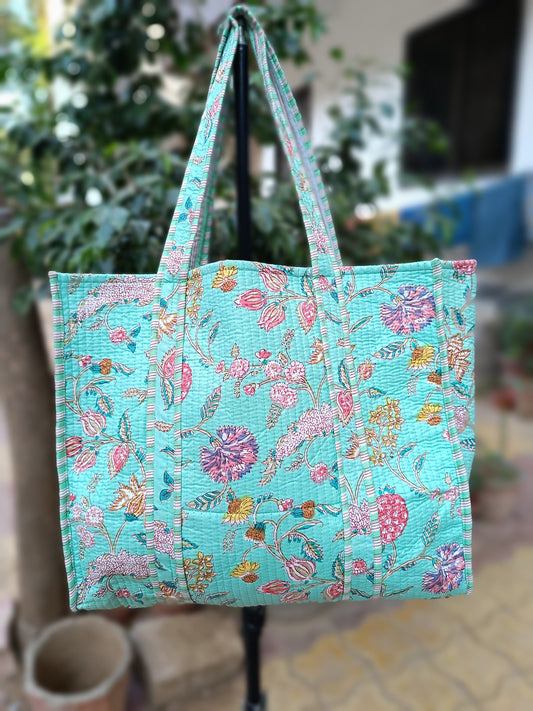 Quilted print bag