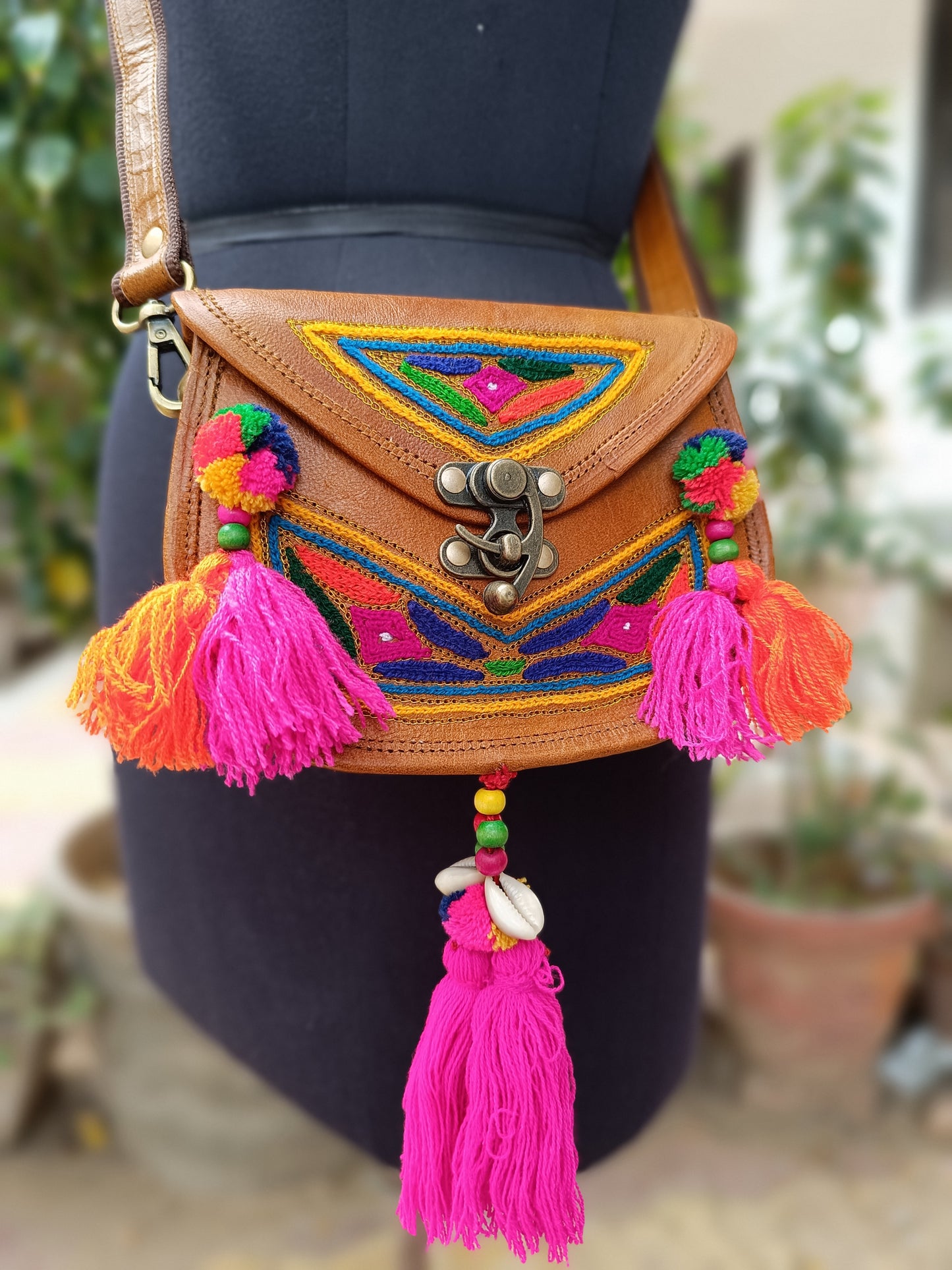 Genuine leather bag sling bag handbag purse Banjara Bag