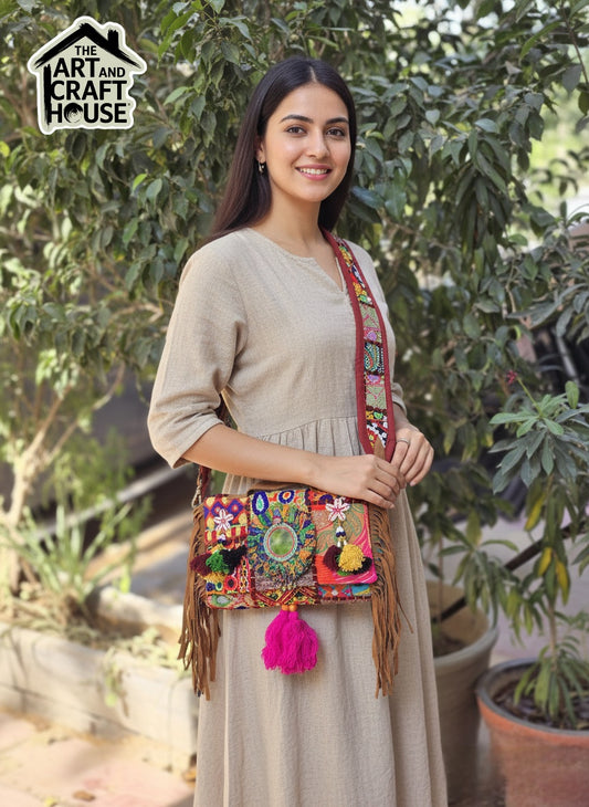 Banjara bag sling bag mirror work embroidery patch work bag