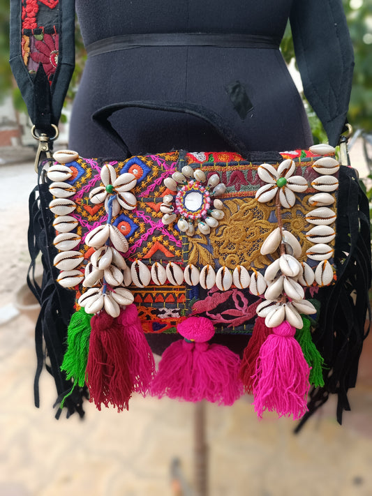 Banjara bag sling bag mirror work embroidery patch work bag