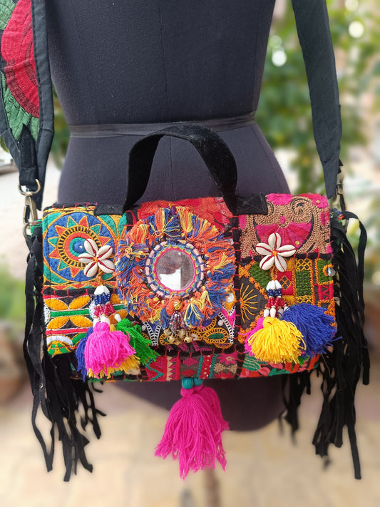 Banjara bag sling bag mirror work embroidery patch work bag