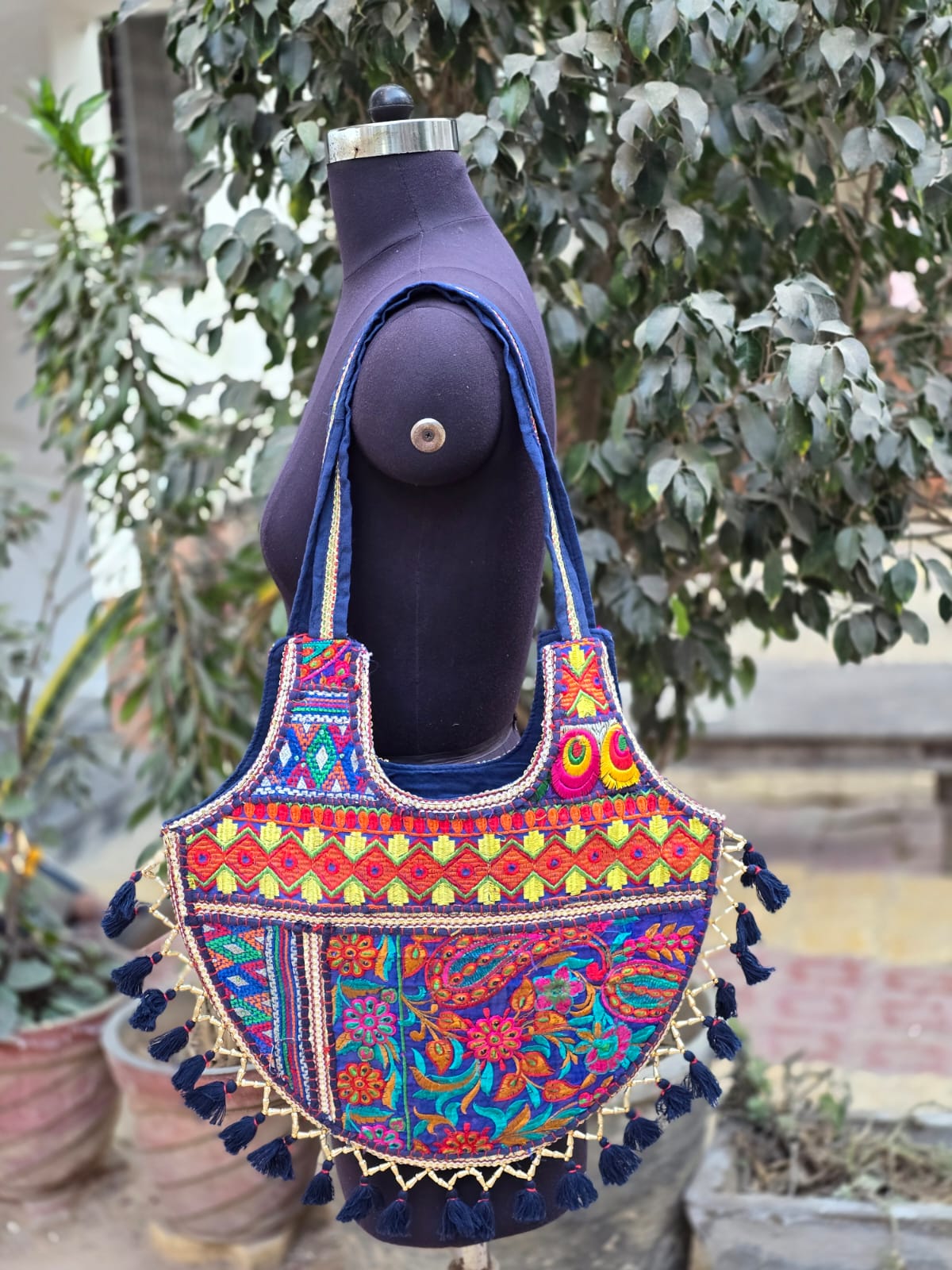 Banjara shoulder bag handmade tassels bag
