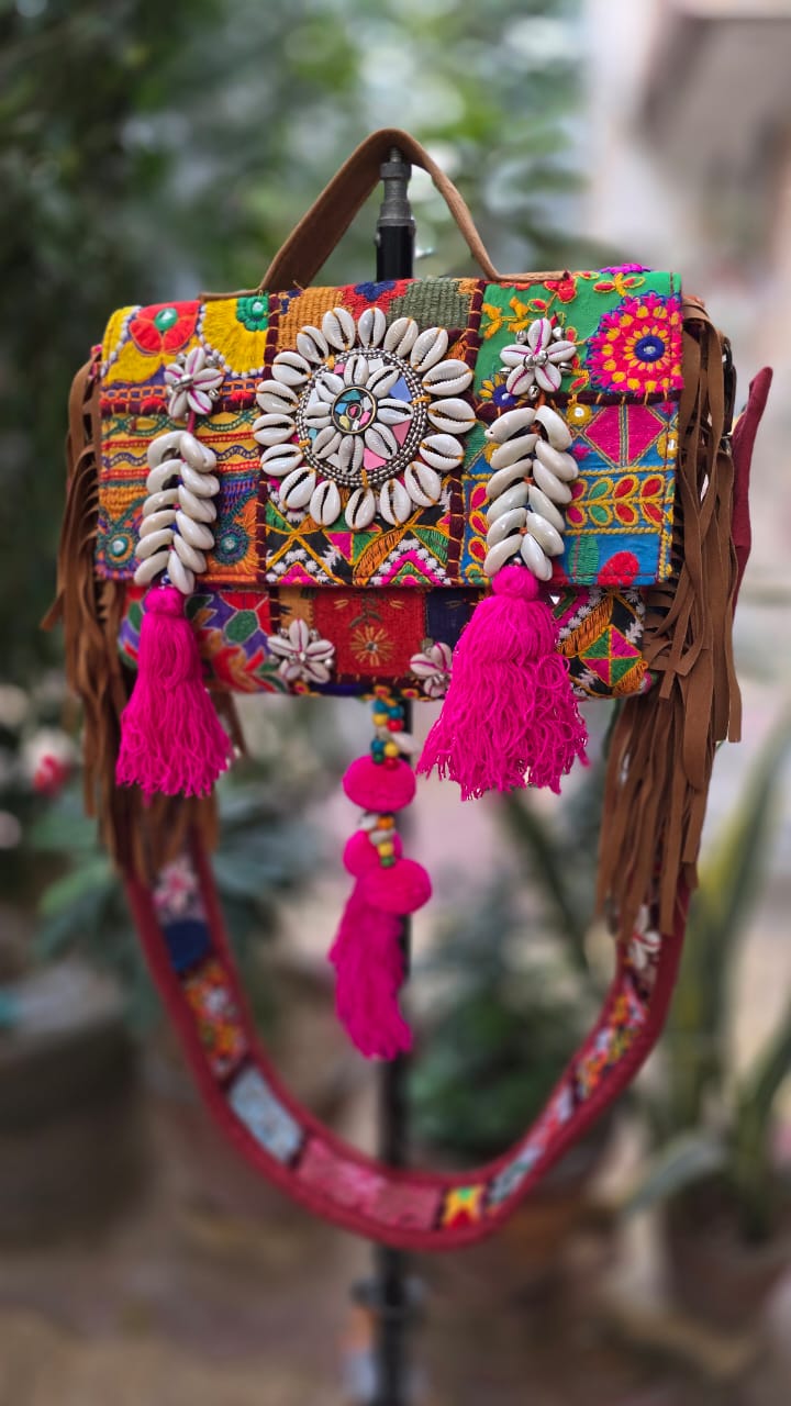 Banjara bag sling bag mirror work embroidery patch work bag
