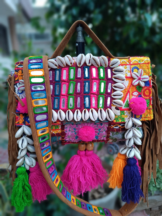 Banjara bag sling bag mirror work embroidery patch work bag
