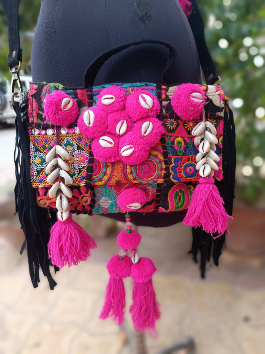 Banjara bag sling bag mirror work embroidery patch work bag
