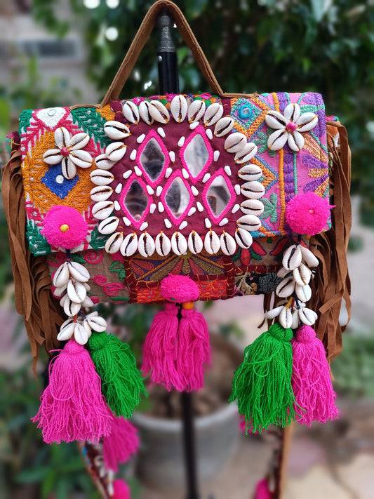 Banjara bag sling bag mirror work embroidery patch work bag