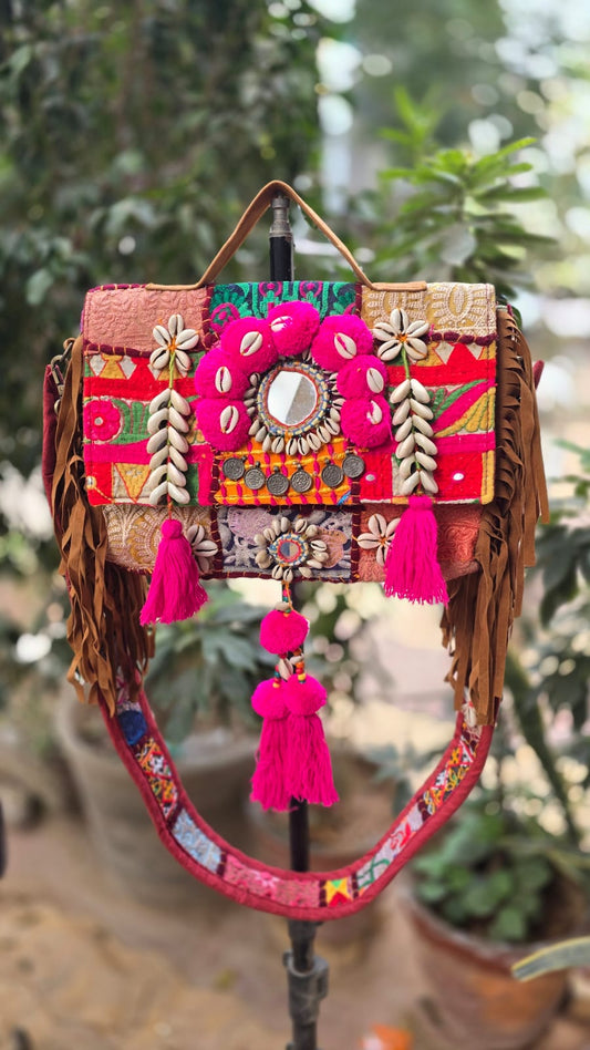 Banjara bag sling bag mirror work embroidery patch work bag