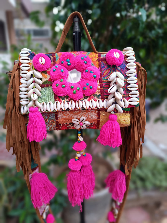 Banjara bag sling bag mirror work embroidery patch work bag