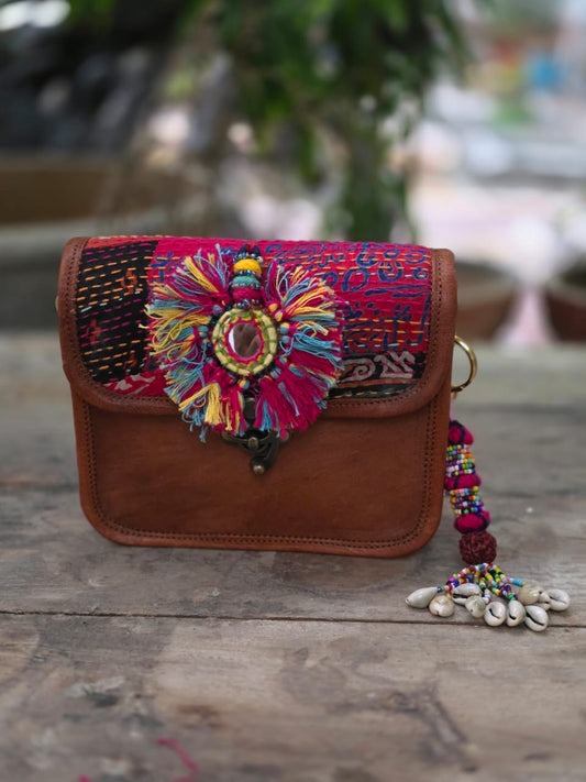 Genuine leather bag sling bag handbag purse Banjara Bag