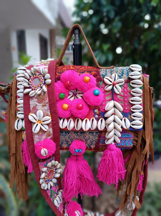 Banjara bag sling bag mirror work embroidery patch work bag