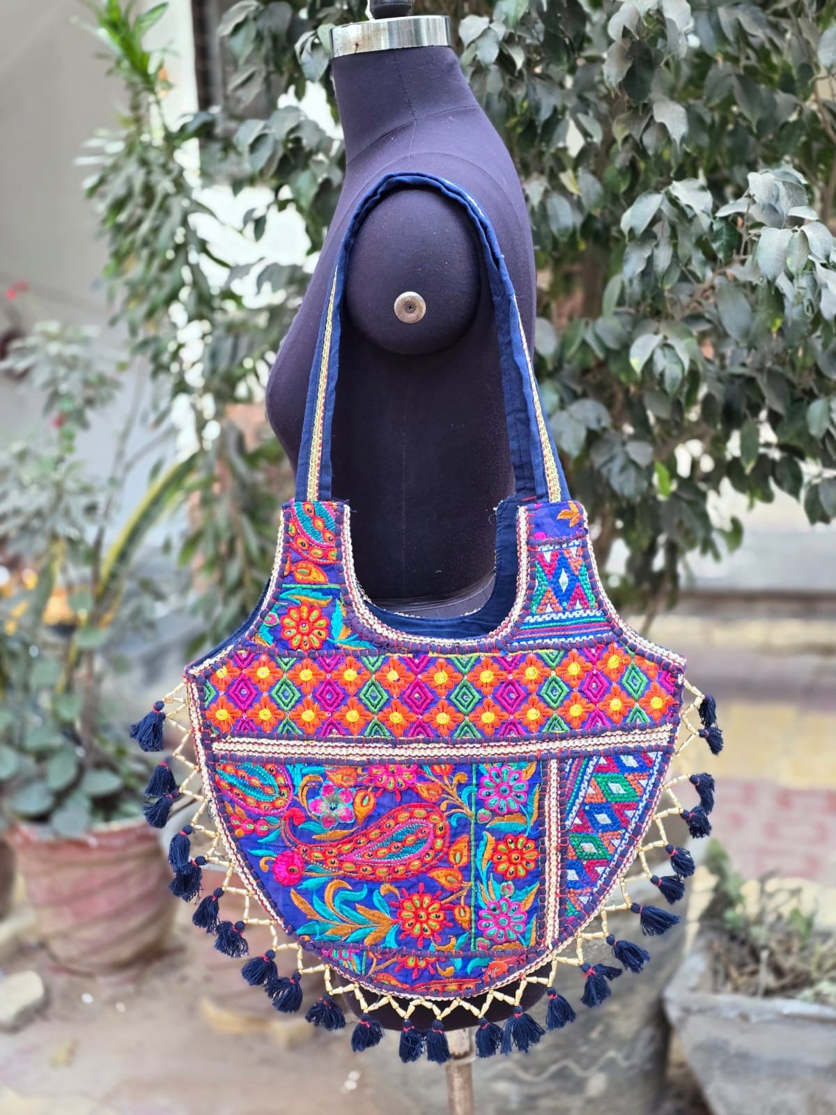 Banjara shoulder bag handmade tassels bag