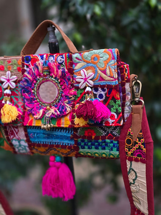 Banjara bag sling bag Mirror Hand work embroidery patch work bag