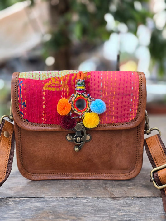 Genuine leather bag sling bag handbag purse Banjara Bag