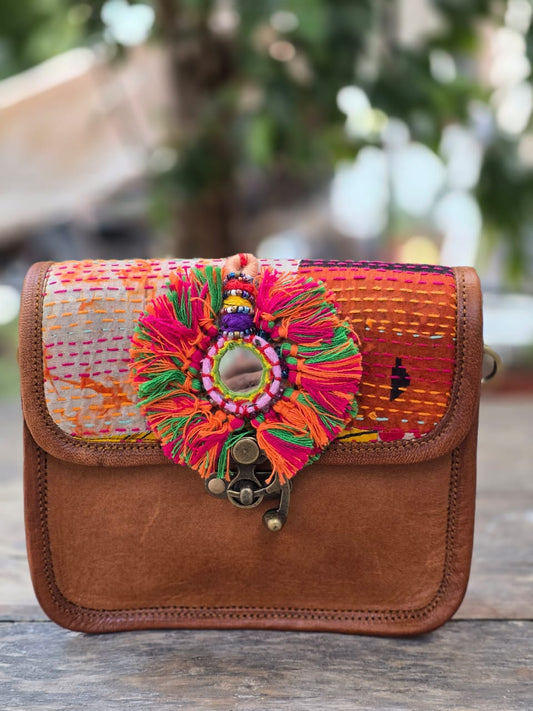 Genuine leather bag sling bag handbag purse Banjara Bag