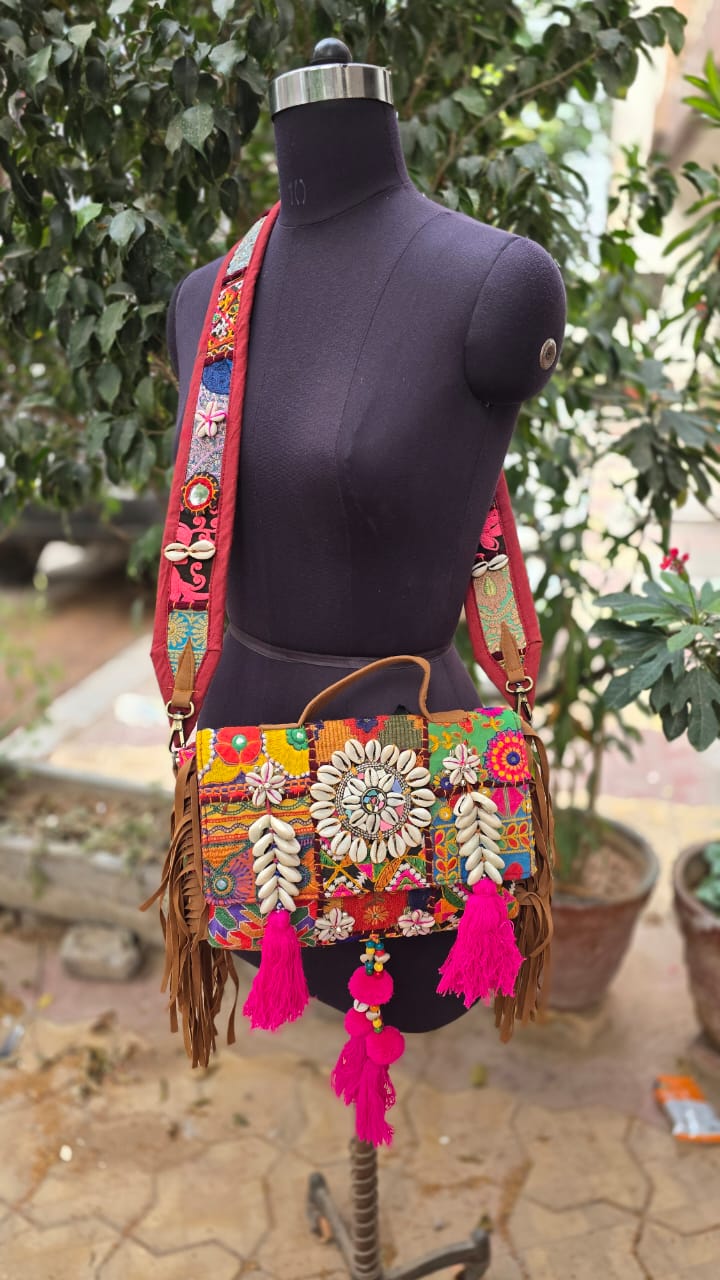 Banjara bag sling bag mirror work embroidery patch work bag