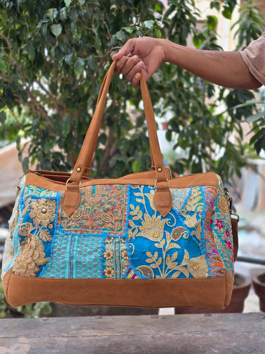 Duffle bag luggage bag patchwork handmade embroidery