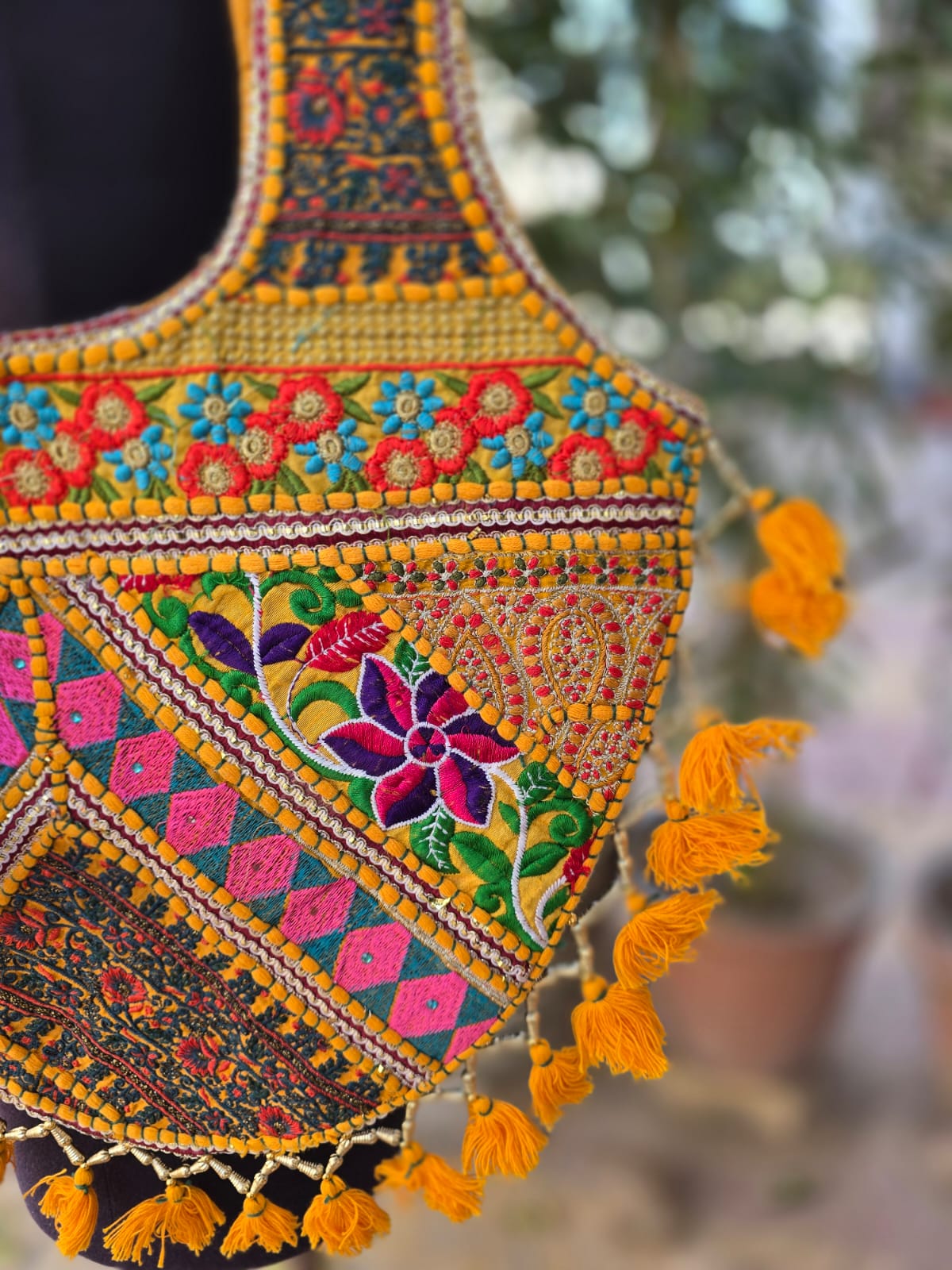 Banjara shoulder bag handmade tassels bag