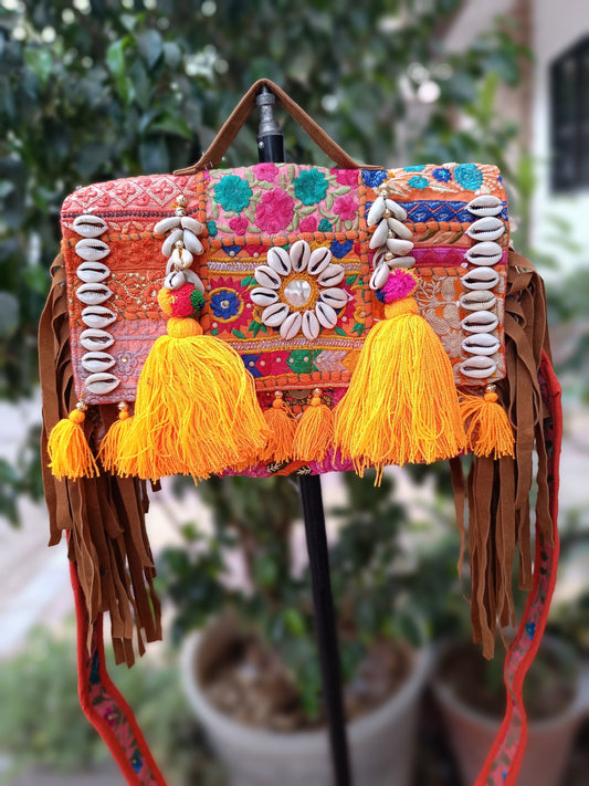 Banjara bag sling bag fringes bag