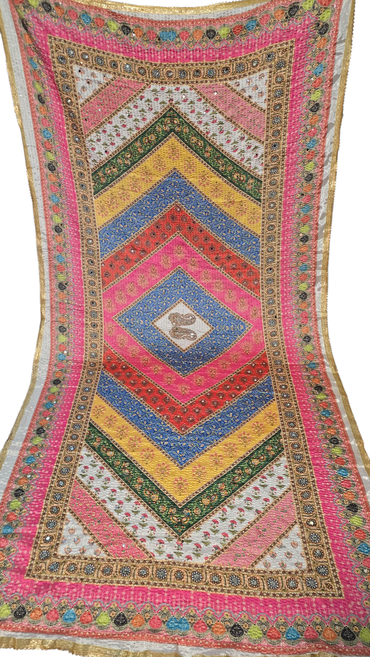 Dupatta multi colour shawl designer  everyday traditional